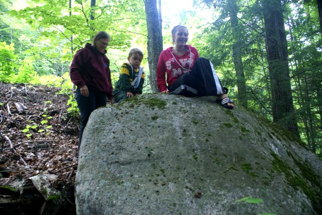 Young people took their first trip to the "Big Rock" on West Shore Drive.