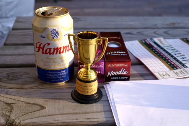 The knottlane open went very well.  The post golf party went even better (there was bacon, Bailey's comets, and cigars.)  Thanks to all who participated, we hope to see you again next year!