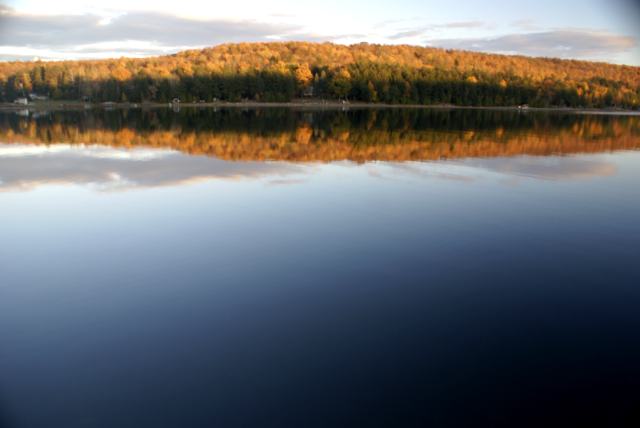 The lake level seems up a bit.  It was very calm Saturday evening.