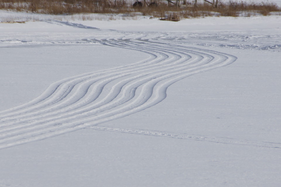 Before the poorly timed thaw, the more artistic among us transposed areas of the North end of the lake into a Zen-like garden creating a meditative environment. It's gone now, replaced with frozen slush.