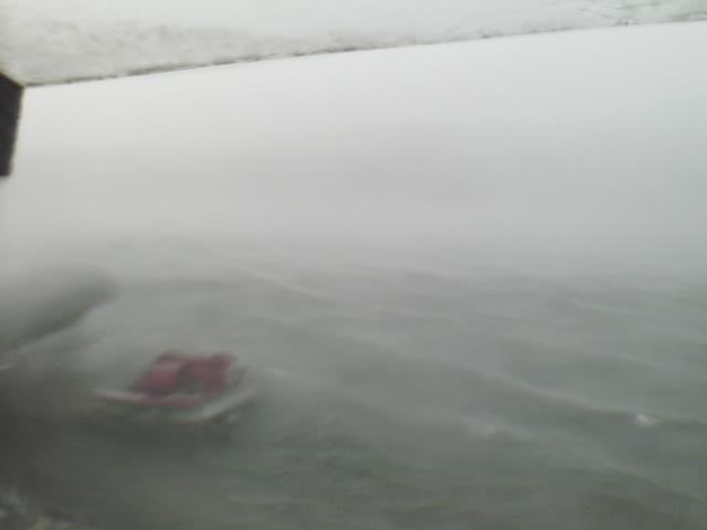 A minute after that, the north end of the lake became very bad for skiing.  Fishing would have been challenging too.