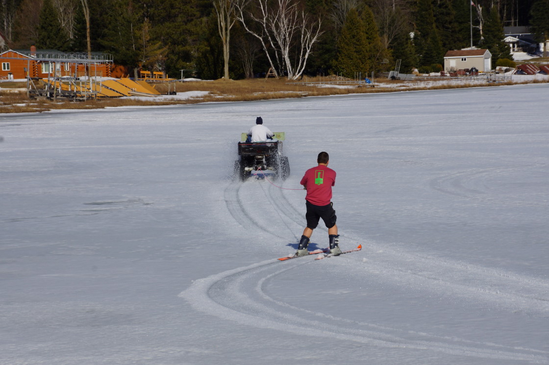 Back at Lake Lucerne, there was a (frozen) water skiing show late last week.