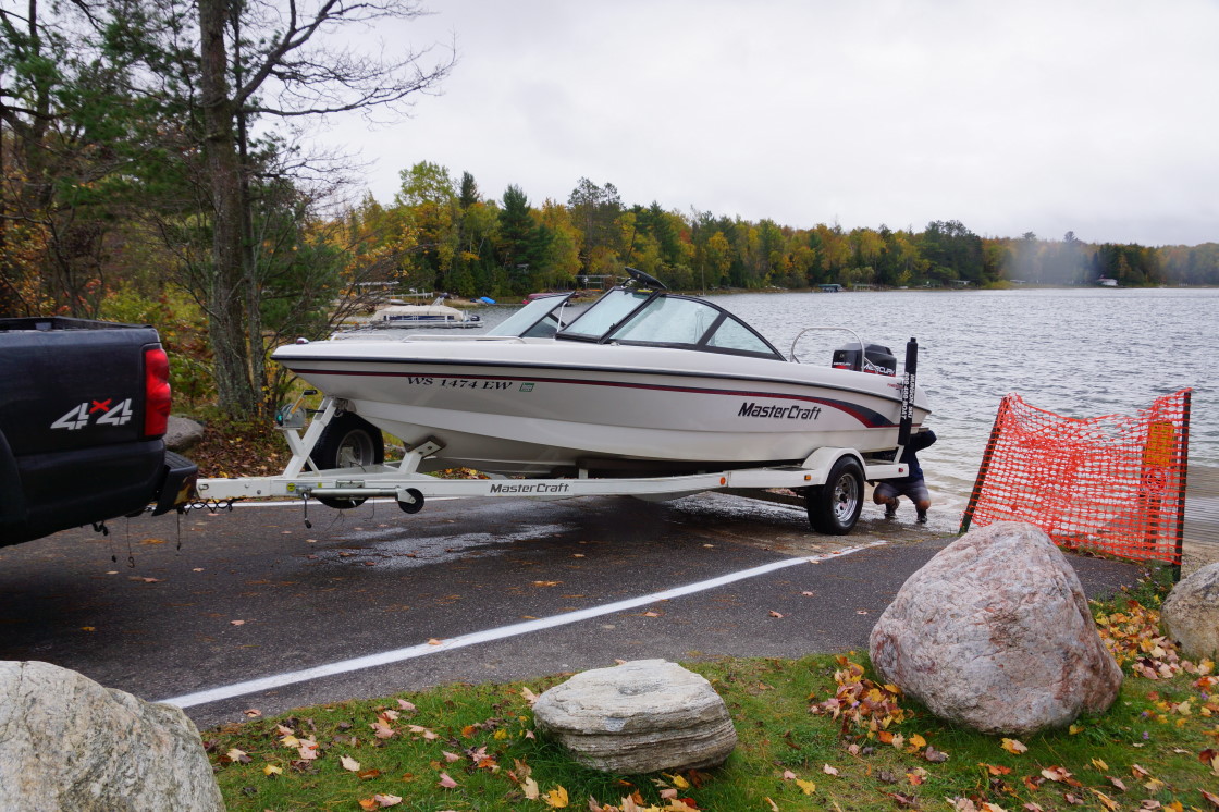 With the last runs in, it was also a good time to pull boats from the water.The higher lake level has made loading, and presumably unloading, much easier.