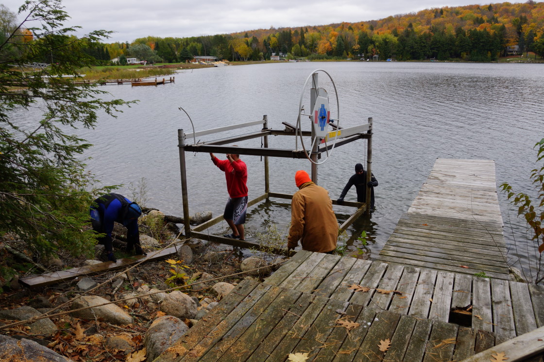 There are a few lifts left, but many were pulled from the 59°F degree water.