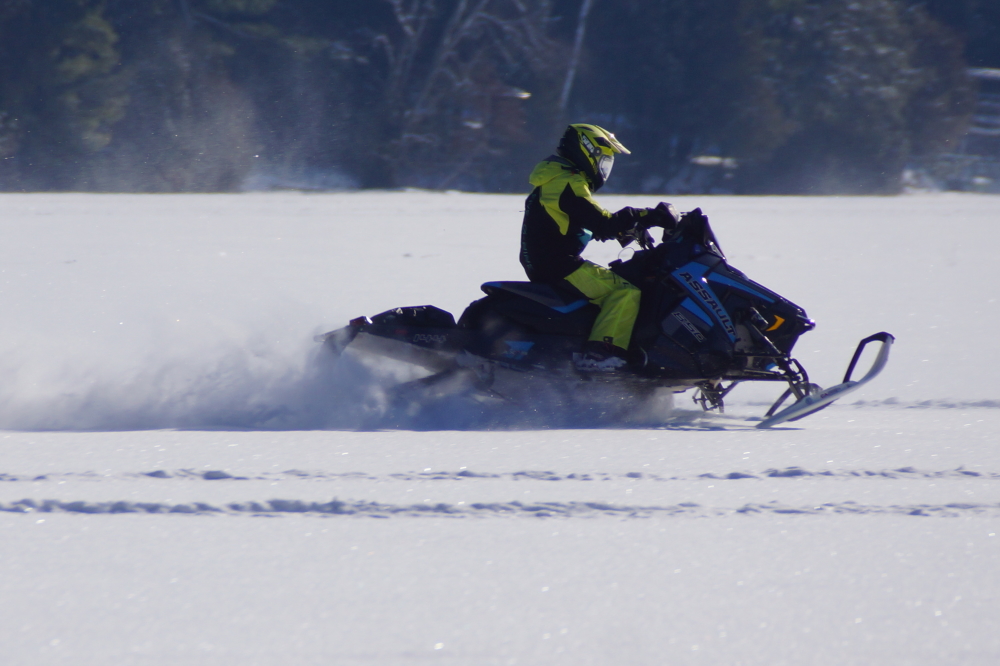 The cold seemed to bring out more snowmobilers than is normal. Their high rpm, snow kicking antics entertained all.