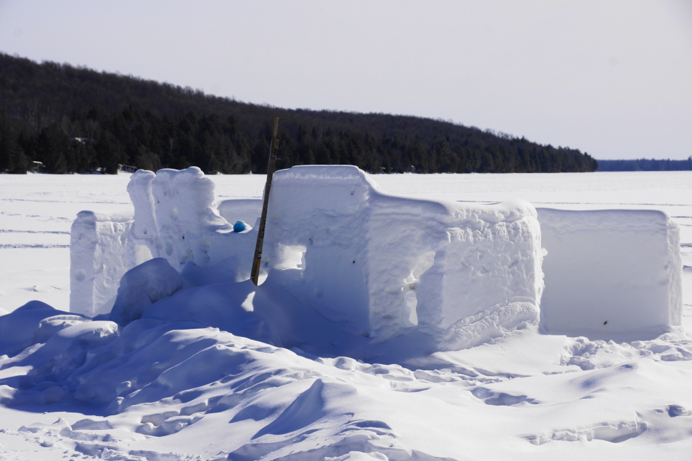The surviving bottle rocket war fort still stands but is showing signs of its age.