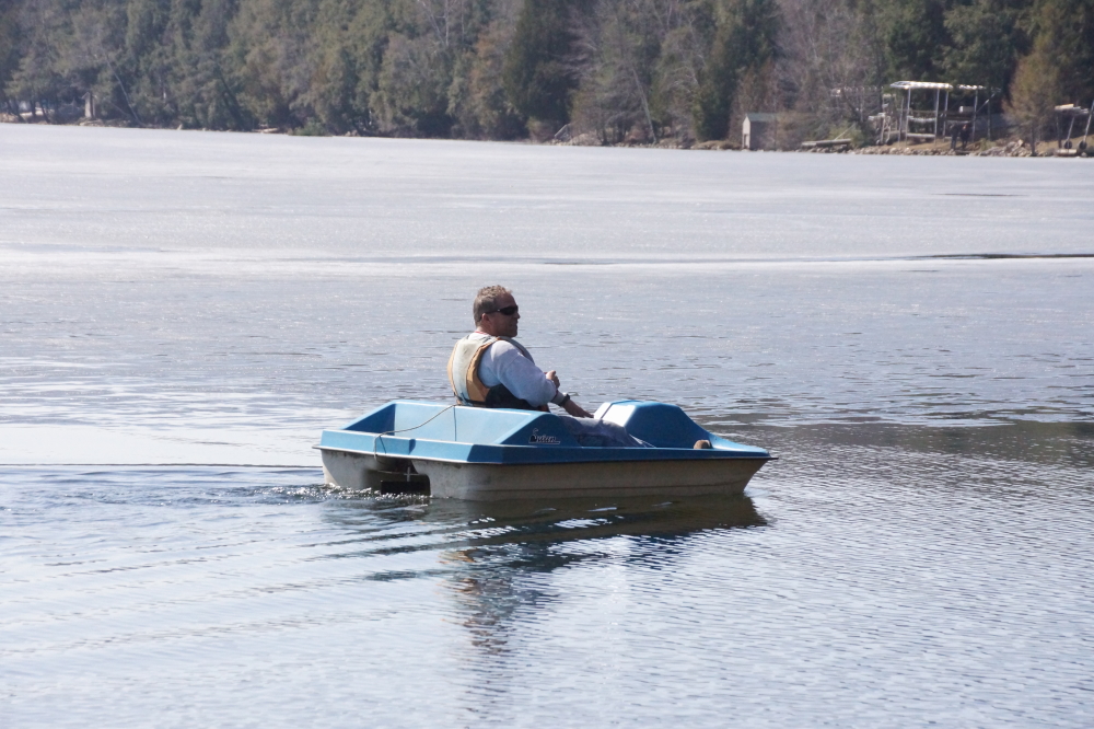 The first boaters hit the lake, too.