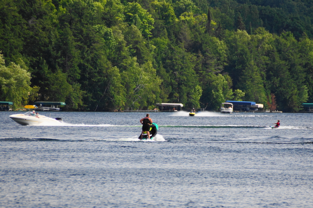 Traffic on the lake during the weekend was described by some as heavy. Others described it as horrific. All would agree it was loud.