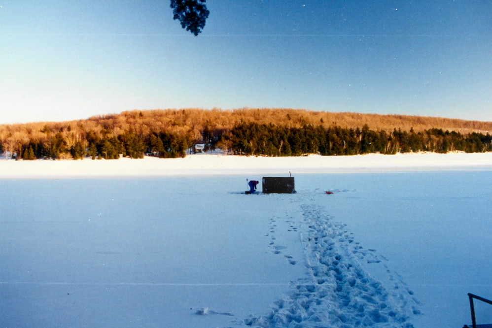 It was cold on Saturday. There was some dispute whether the high temperature was 2°F or 4°F, not that there's much practical difference. We had one more wall to build and the other two guys had to start their entire structures. 