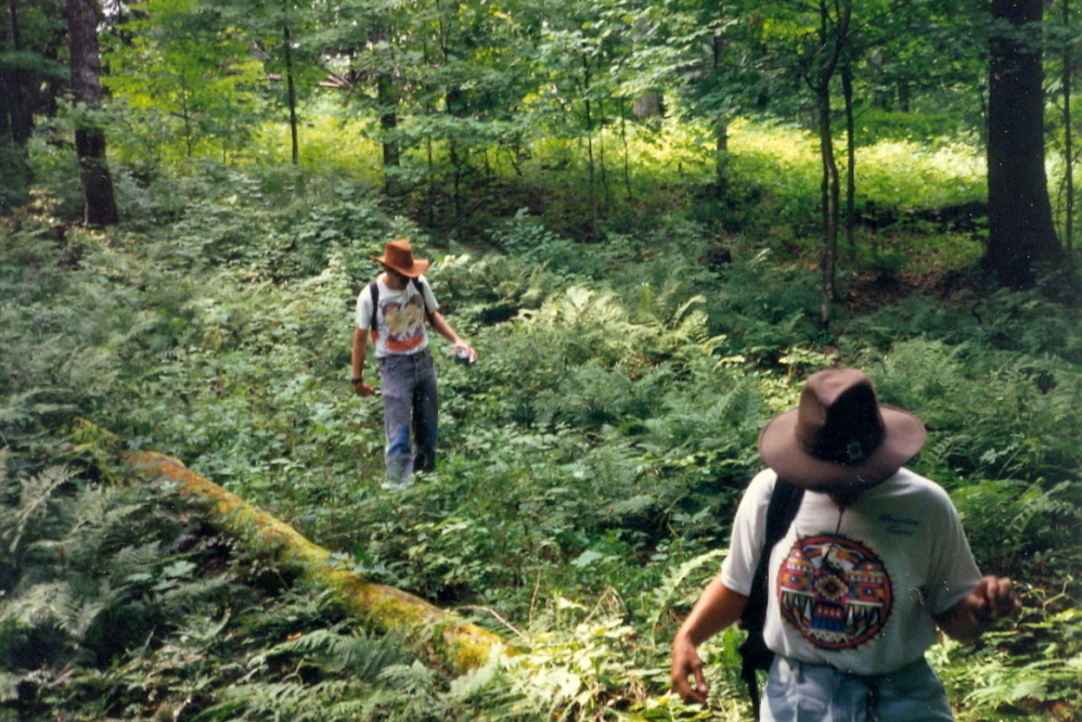 We would not have had to break trail through the woods had we started the hike at the actual canoe base.