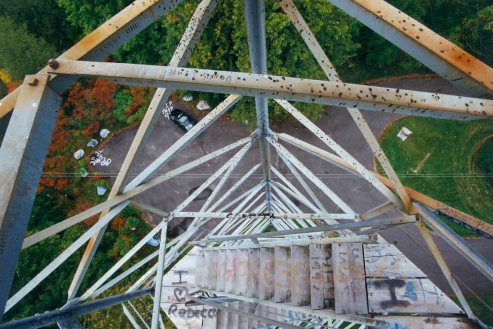 The fire tower at Sugarbush Hill was ascended to check on the progress of the Fall colors.