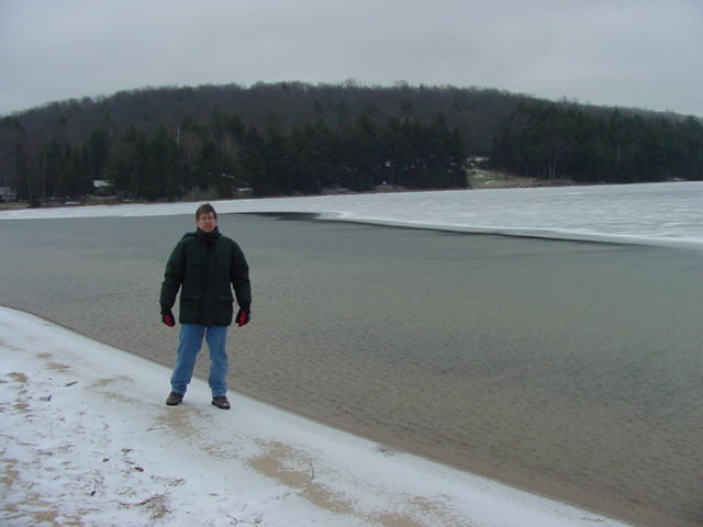 The men were ready to capture the "Latest Swim" record.  They had it all, open water, a late date. The only thing lacking was any actual desire to get into the water. Cowards! We are going to need more ice than this for the Annual Bottle Rocket war<br><br>-Nemo wasn't there.