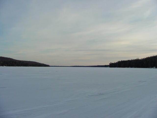 We made it to the lake before 5:00 PM on Thursday.  It was a little cloudy but otherwise perfect (no wind, not too cold) for this time of year.