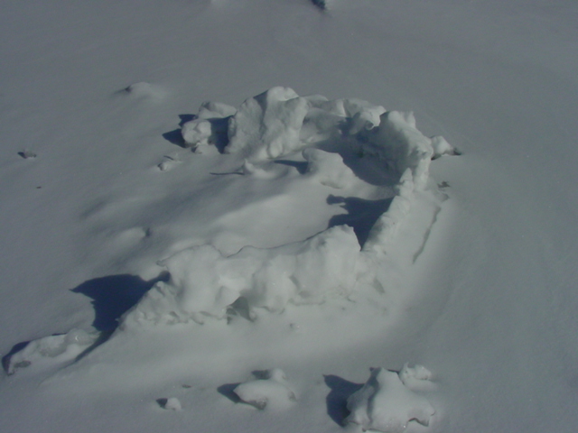It has been said during ancient times that, "Man fears time, but time only fears the pyramids".  I would like to add,"Time laughs openly at the bottle rocket forts".  After 5 weeks, all that remains of the once formidable structures is a small scattering of debris. 
