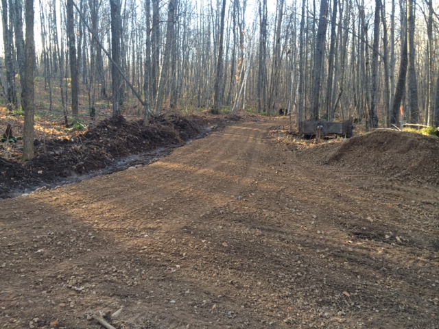 There was also some road building at the top of the sugarbush on the west side of the lake.