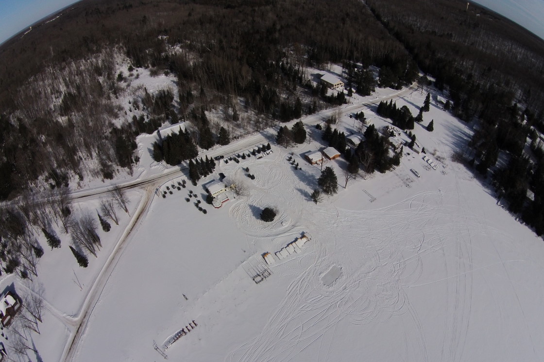 A small ice rink sprung up in front of the old Cabin 6. There was hockey.