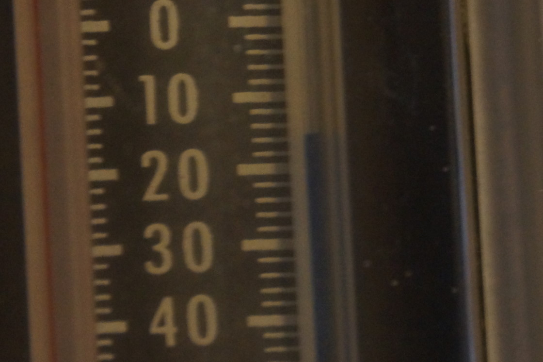 It's usually about 10 degrees Fahrenheit warmer next to the bar, where the outdoor temperature sensor is located. If you enjoy tossing pans of boiling water into the air to make snow, this was your week.