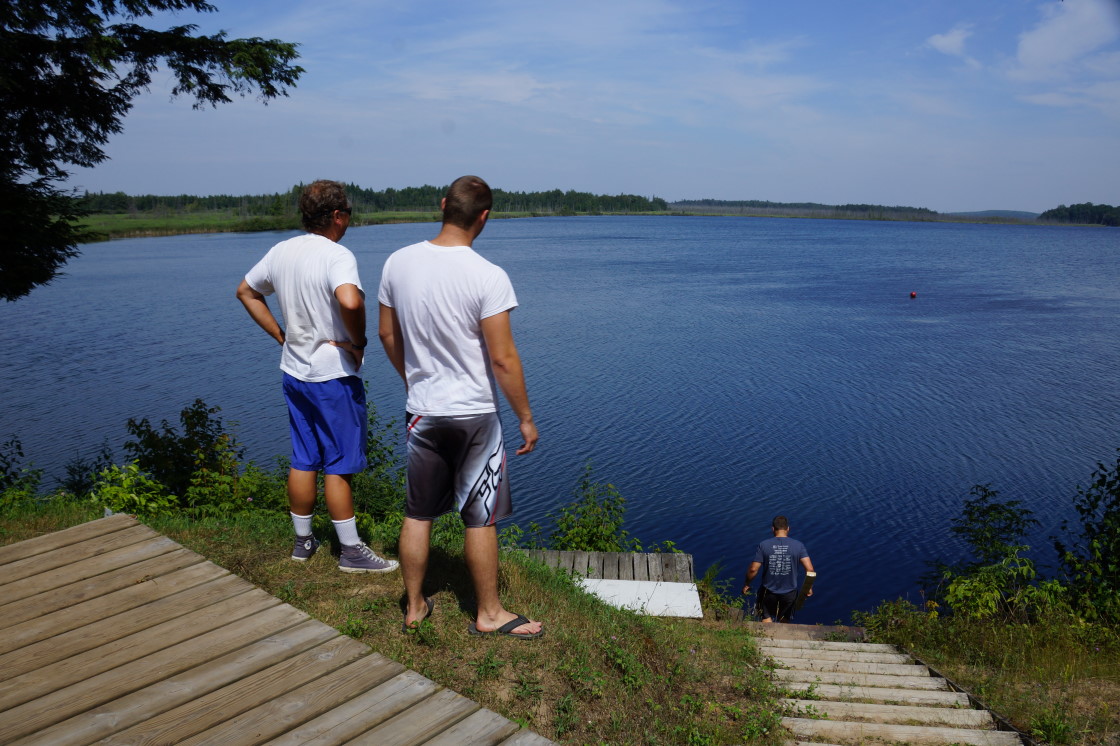 Did you see the FOOTSTOCK dock in the last image? It needed to be moved to the Footstock lake before the event. We were drafted to help.