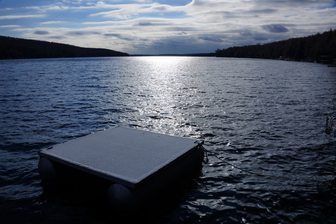 After almost 30 hours of wheel time, we were greeted with a snow dusted raft and an ice free lake.