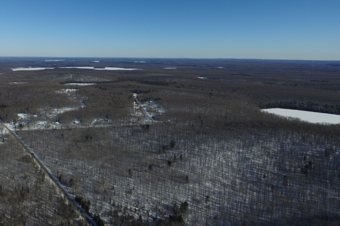 Lake Wabikon was still ice-covered, too.