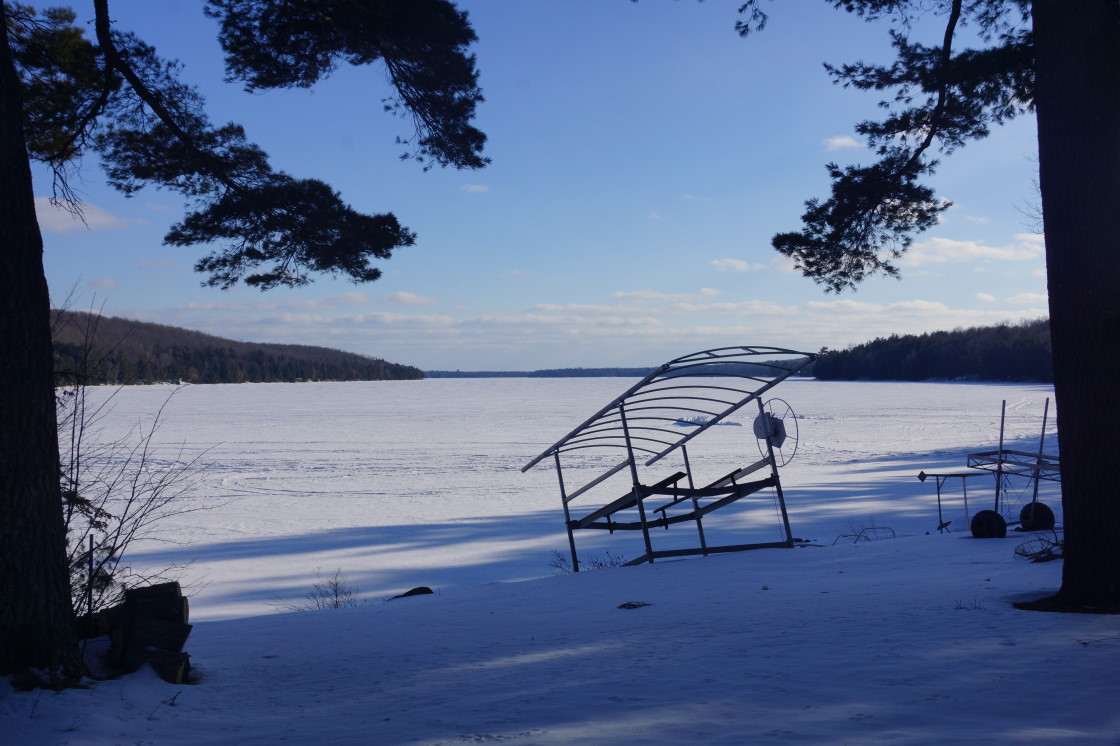 It got warmer. The snow began to melt and many boat lifts looked anxious to get back into the water.