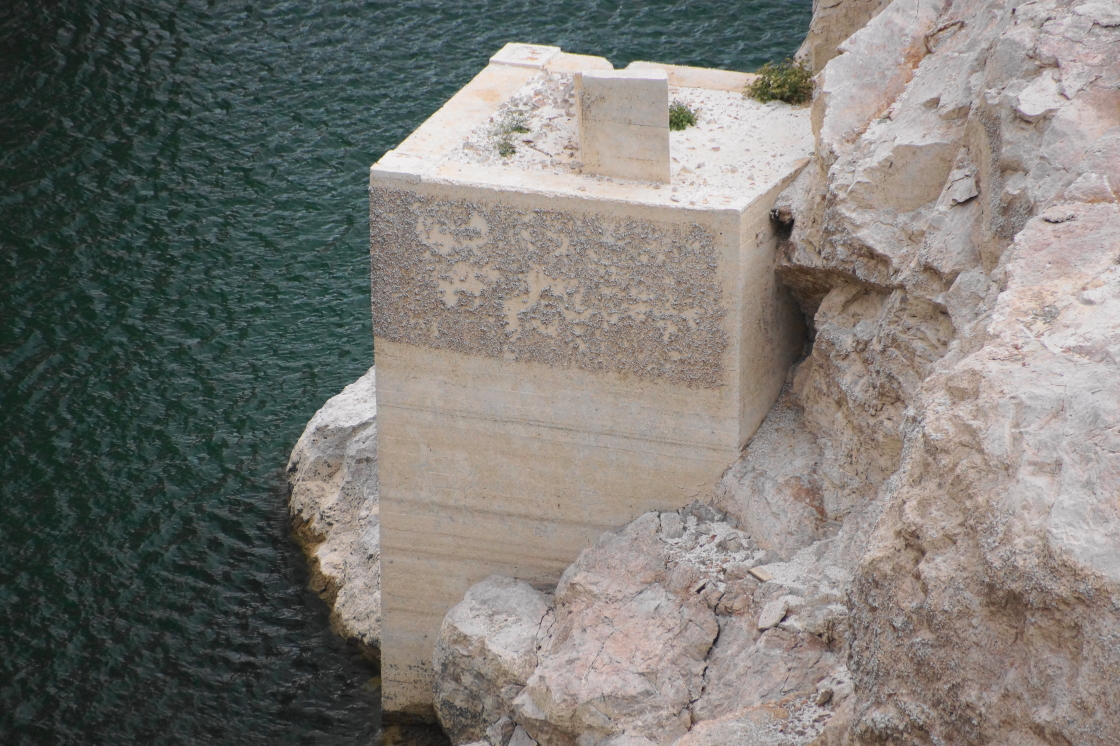 The low water on lake Mead has exposed a few artifacts that were once covered by more water than we'd like to dive. Not sure what it is, but it's pretty cool.