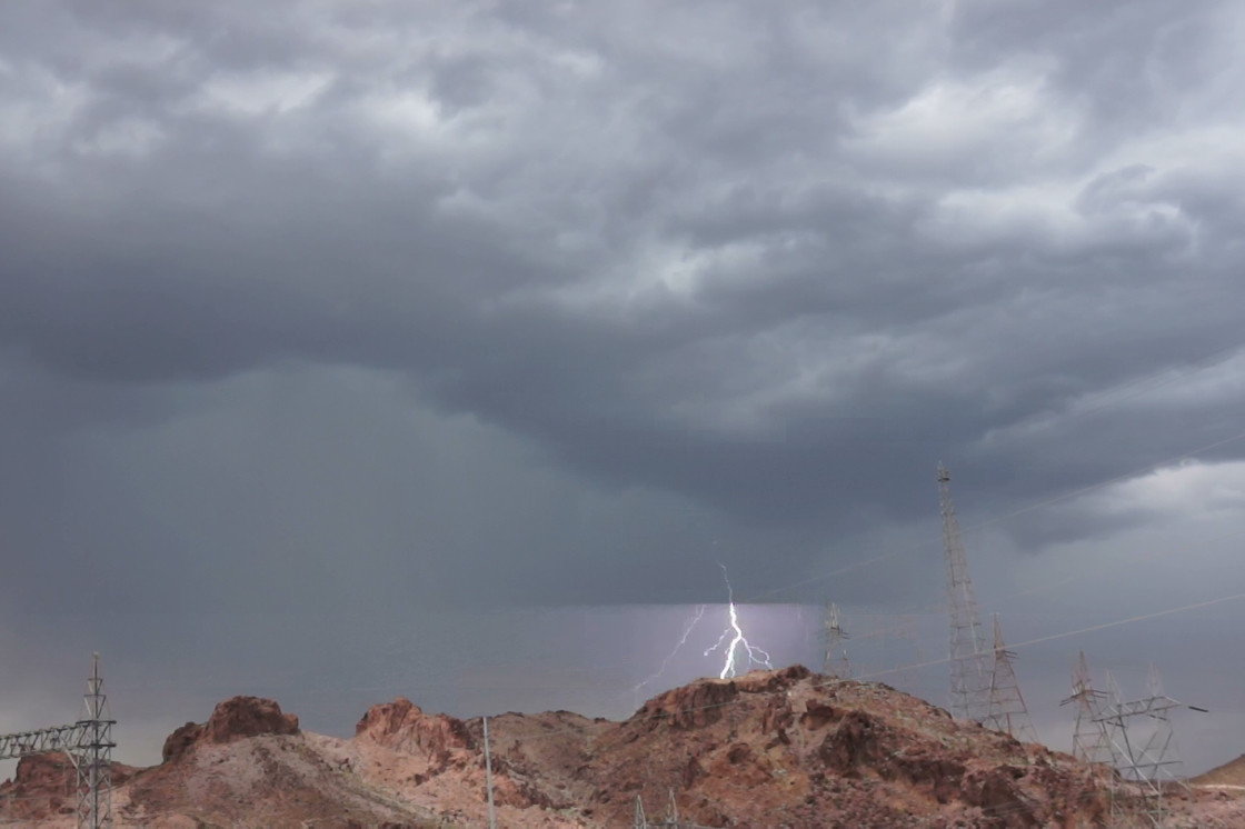 We ended up getting chased back to the strip by an intense thunderstorm.