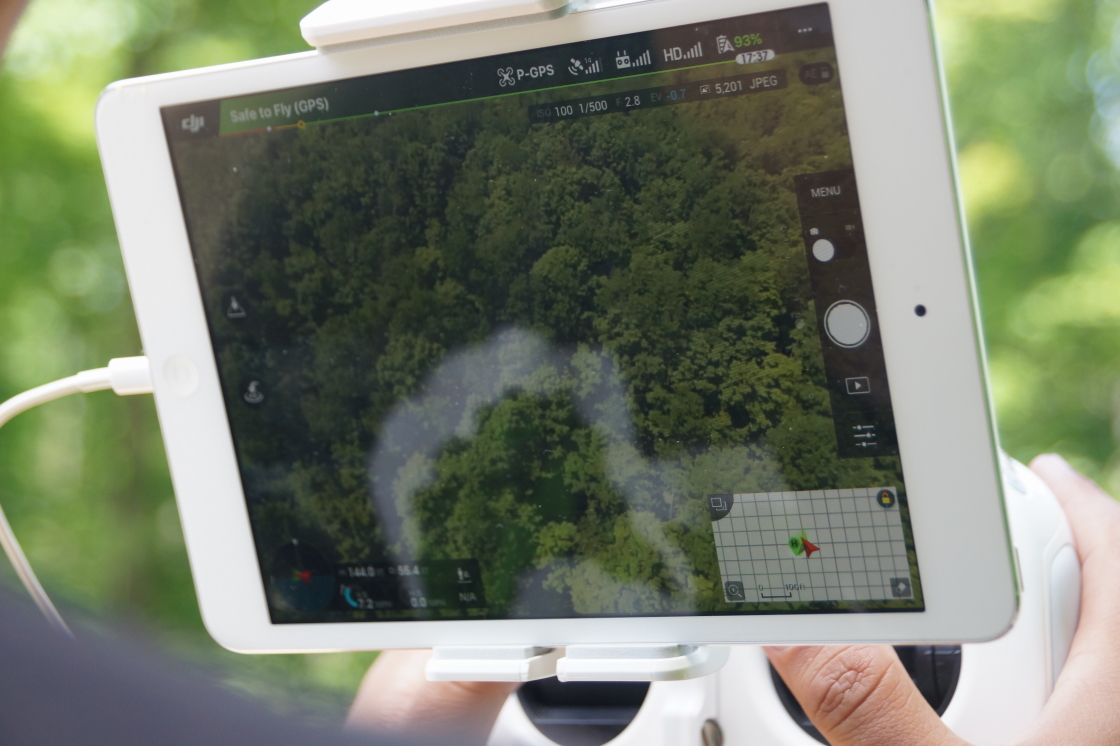 Later in the week, one of the knottlane drones was put up around the South end of the lake.