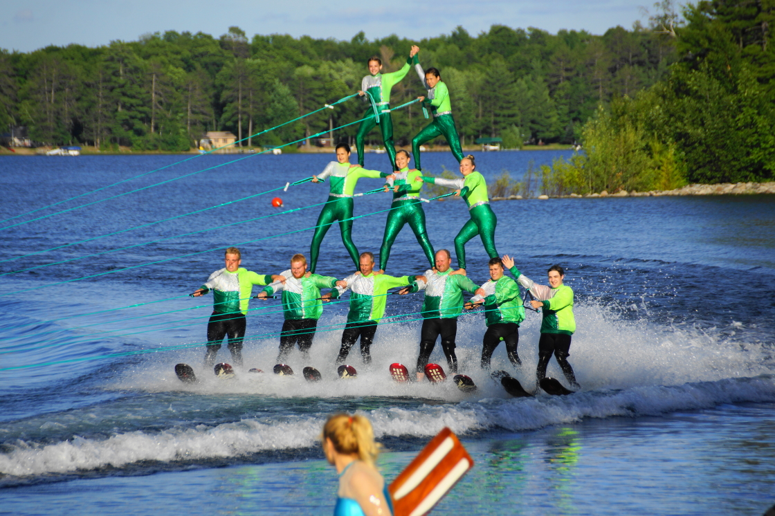 The ski show at Water's Edge is hitting its stride. There are shows every Monday and Wednesday in July. You are expected to attend at least three. Bonus points will be awarded if you attend all eight!