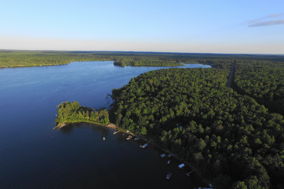 After the show, we popped up to see over "Charlie's Peninsula" to check if the islands were still there. They were.