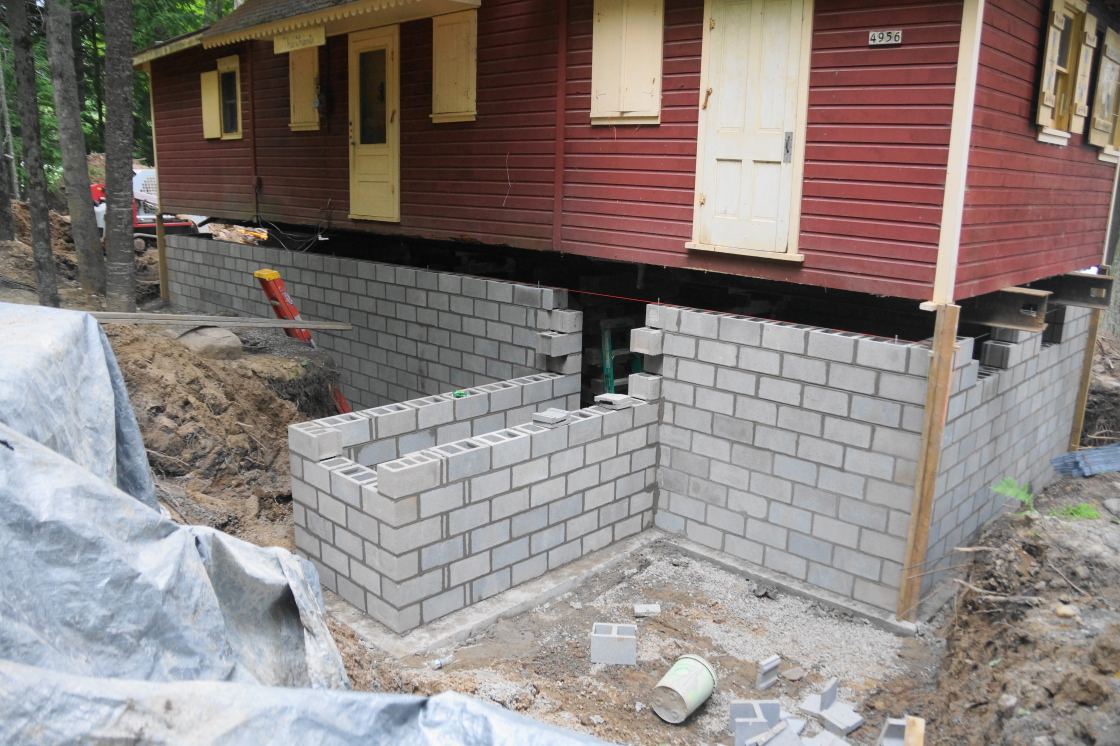 It took two rain free days to lay most of the block.