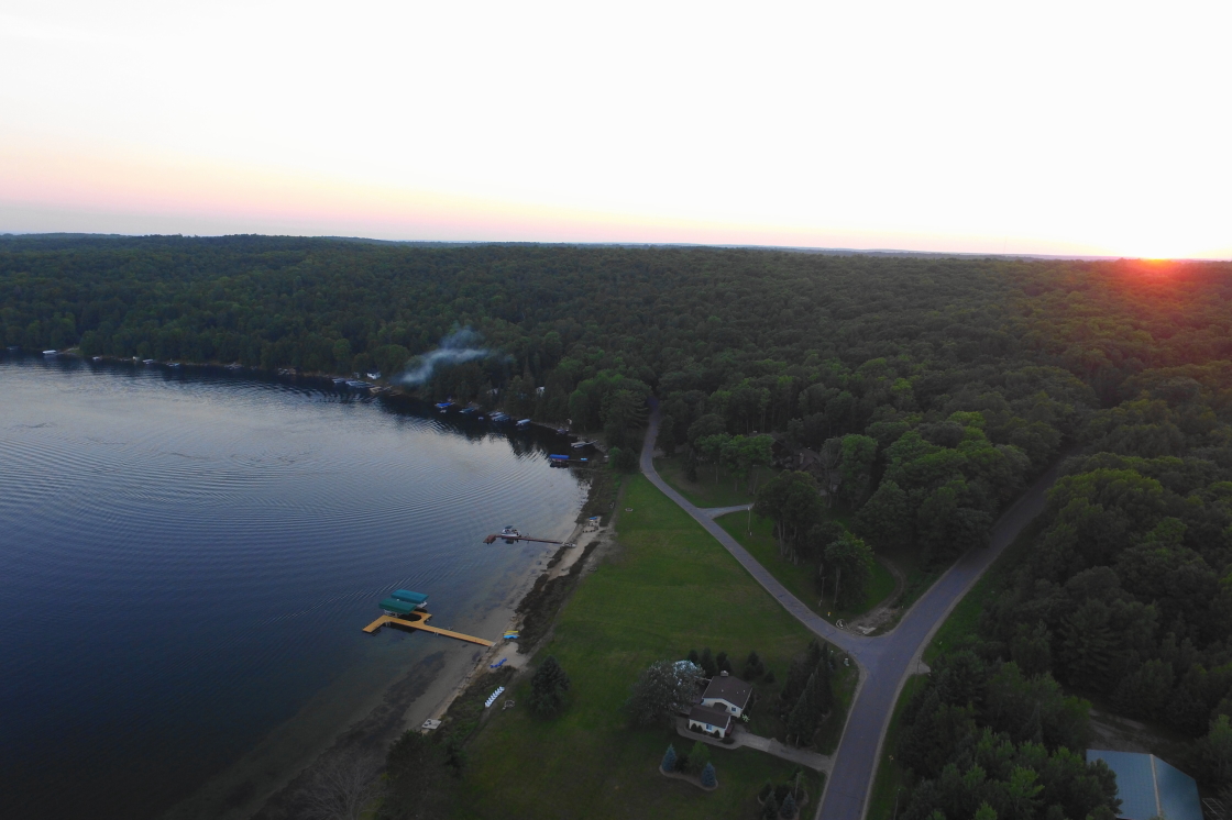 Most sunsets last week were accompanied by smoke and light from campfires on the shore.