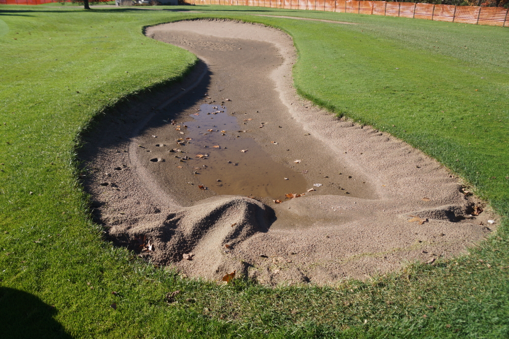 New water hazards sprung up. It took several days before all the rain seeped back into the ground.