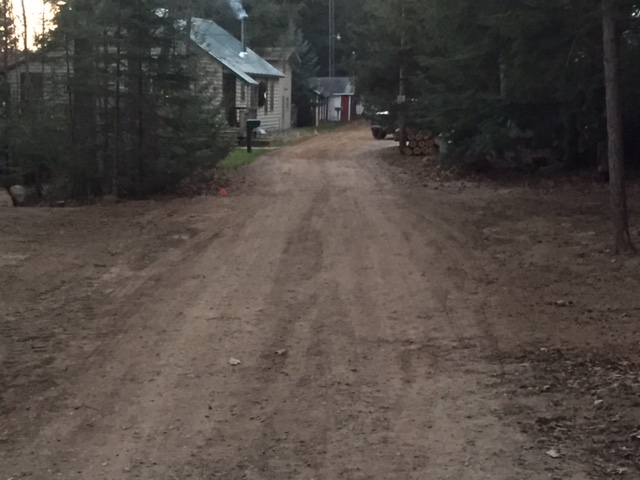 The road itself is in pretty good shape. The gas line trenches are covered, pot holes are in their larval form, and, more importantly, it's snow free.