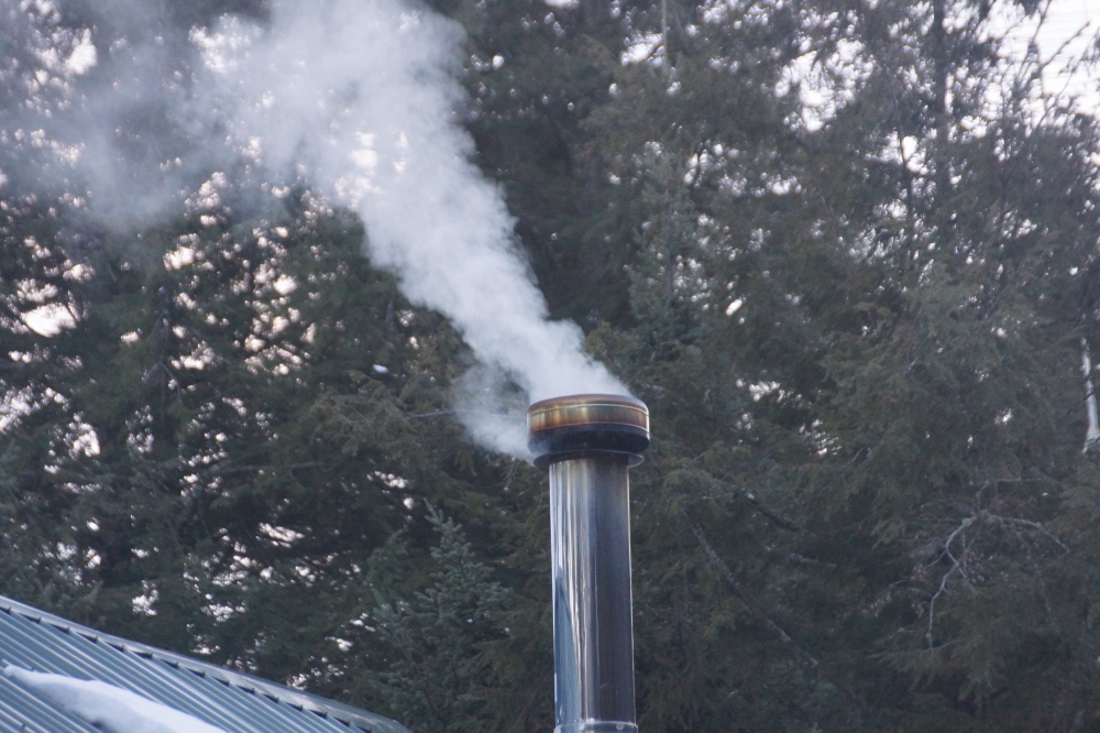 It was pretty warm, but not that warm. Burning wood for warmth is still the rule rather than the exception.