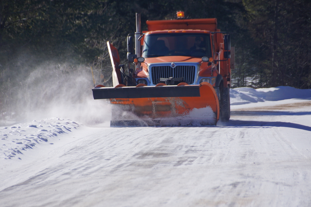 Plows took care of the drifting on the road. They were somewhat less successful with the ice layer underneath.