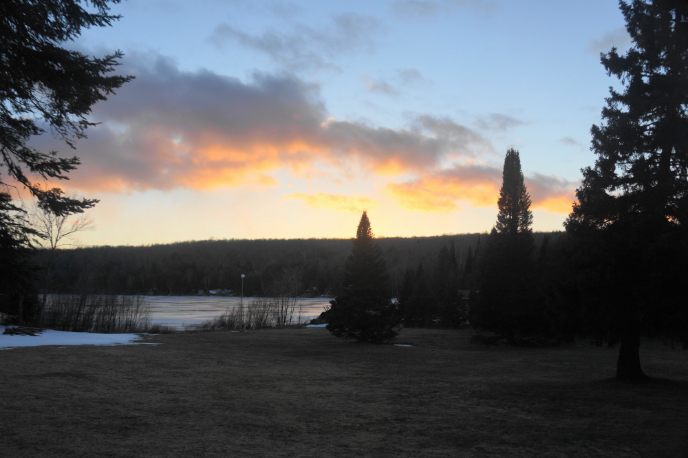 Later in the week, the sun came out enough to melt the snow and beat on the lake ice.