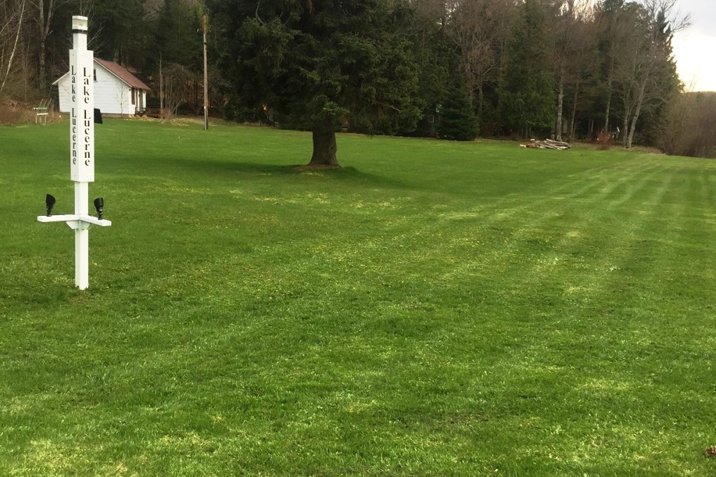 Grass is rising almost as fast as the lake. Some lawns were cut last week. Some were not.