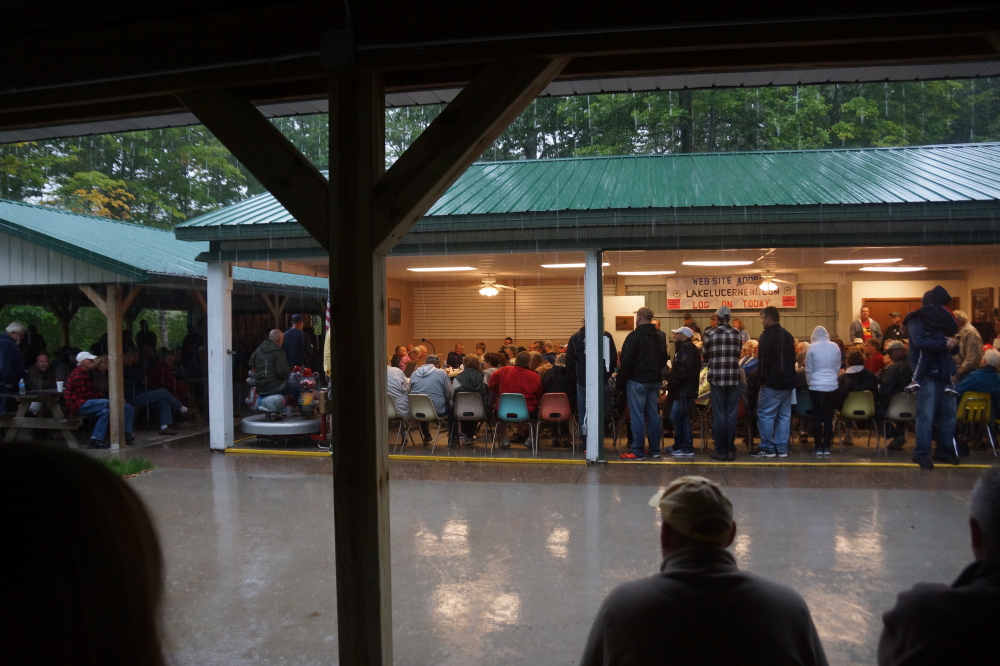 The annual Lake Lucerne Advancement Association election meeting occurred during a metaphorically appropriate super storm that dumped over an inch of rain and gloom onto the lake and voters.
