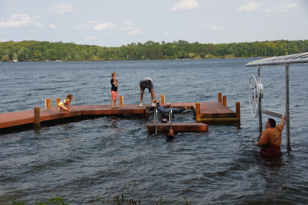 Conversely, the ski show dock at Water's Edge came out surprisingly easily.
