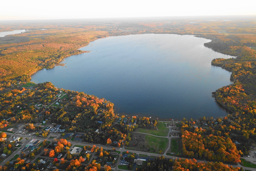 Lake Lucerne's rubenesque sister, Metonga, is also surrounded by Fall colors.