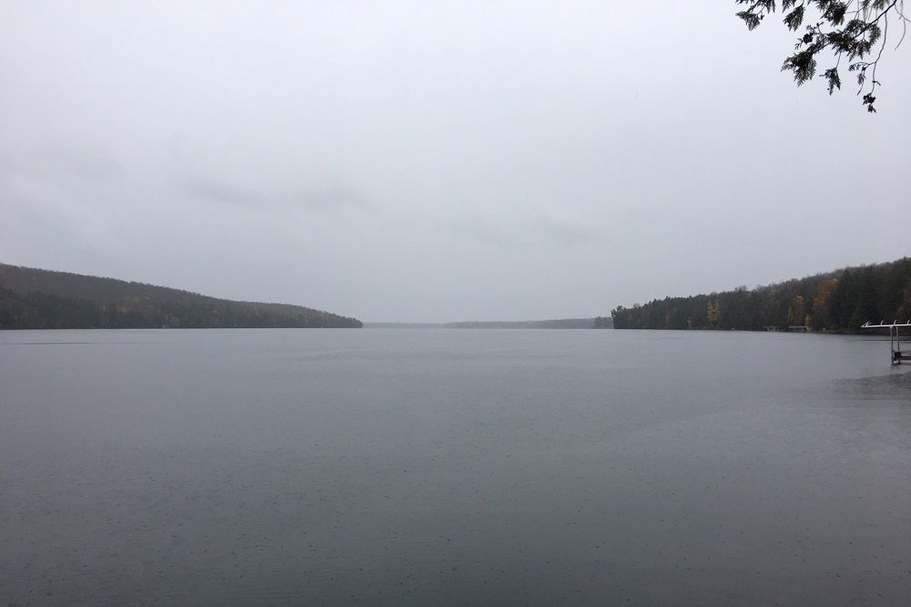 As time swam through the northwoods last week, it left in its wake leafless trees, cooler water, and a little rain. This was not completely unexpected for this time of year.