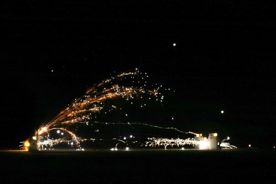 First fuses were lit at almost exactly 7:00 PM.<br>Photo by Marc Blazich
