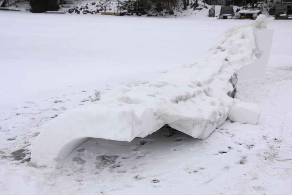 The answer was pretty low. Its final bow will be part of the sub-zero to ice-out time lapse movie currently being recorded.