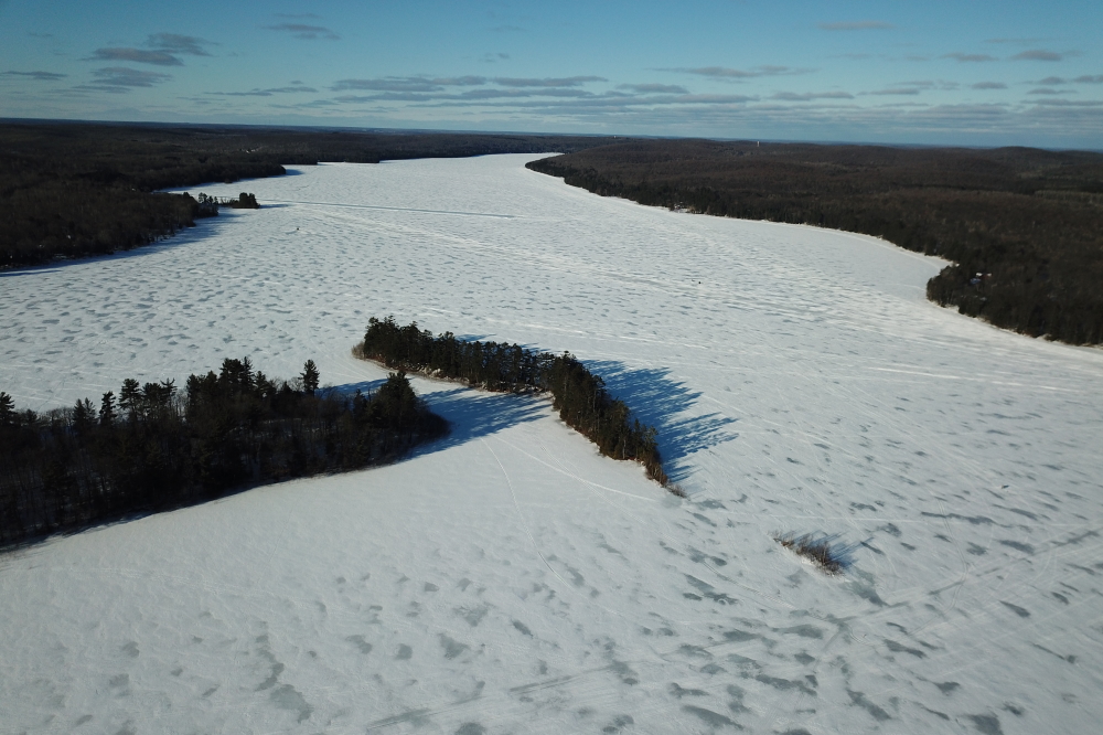 There are a few snow-go scars on Lucerne, but a lack of fish has blessed the lake with an immunity to shanty pox.