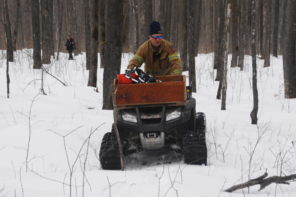 Then it got cold again. The remaining 140 trees were identified and staged (a bucket was placed at their base), but not holed. They'll each get their spile as soon as it goes above freezing.