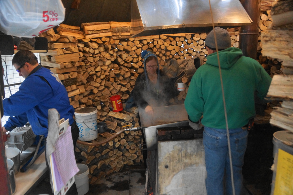 There were ugly rumors of a snow event later in the week, but this did not stop the sap flowing/collecting/boiling operations that culminated in a bottling event around mid-week.