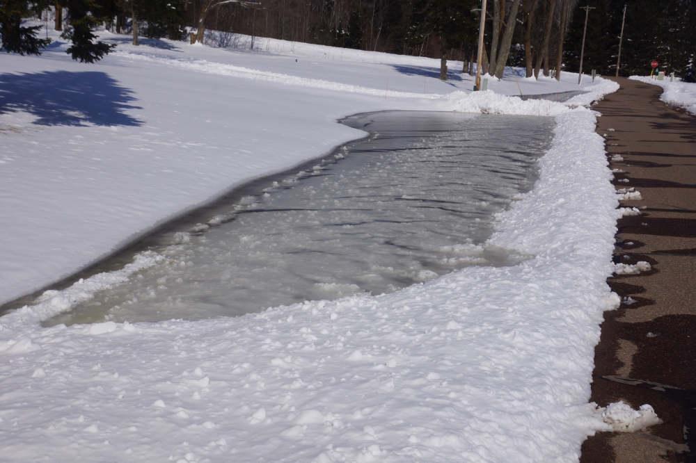 Ice-in was declared on area ditches.