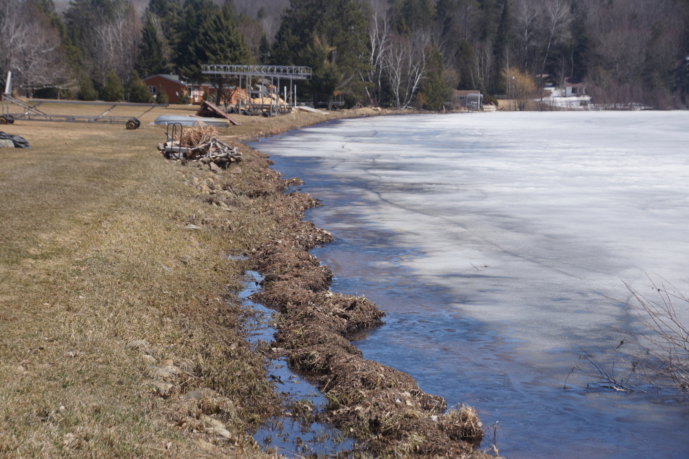 On a more positive note, if you prefer your lakes liquid, it is starting to pull away from the shore in places.