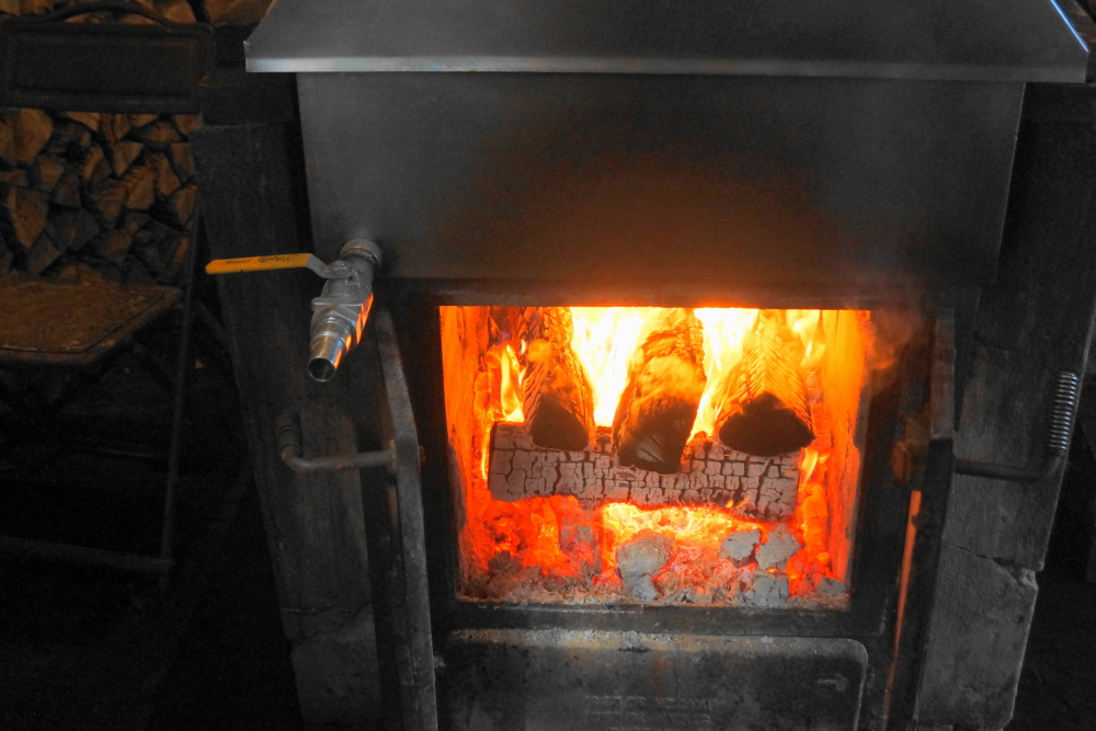 Warmer temperatures promote bugs that eat the sap, driving the sugar content down even lower. The sugarmen arrested this sweet thievery by boiling it down as fast as possible.